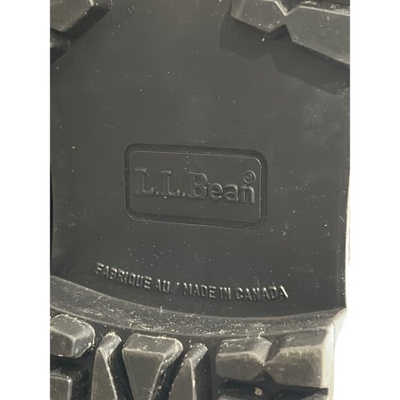 L.L. Bean Womens Black Leather Mid-Calf Boots Winter Waterproof Size 7 - Picture 5 of 11